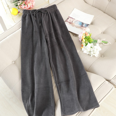 Pantaloni de dama cu talie inalta si elastic in mai multe culori