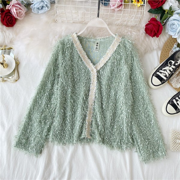 Lezser női blúz spitz nyakkivágással és rojtokkal több színben