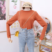 Modern női pulóver O-nyakú és hosszú ujjú - többféle színben