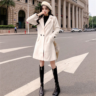 Haina lunga de primavara-toamna eleganta in bej si verde