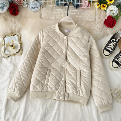 Geaca de iarna casual de dama cu nasturi si buzunar in diferite culori