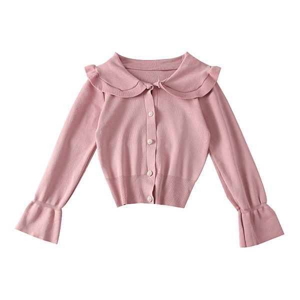 Vesta de dama actuala cu nasturi si maneci lotus