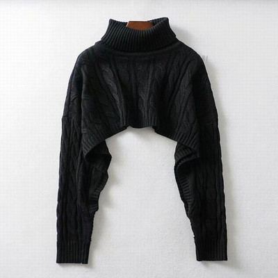 Új modell női pulóver magas pólógallérral, fekete és bézs színben