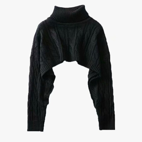 Új modell női pulóver magas pólógallérral, fekete és bézs színben