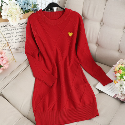 Alkalmi női ruha ovális nyakkivágással, négy színben