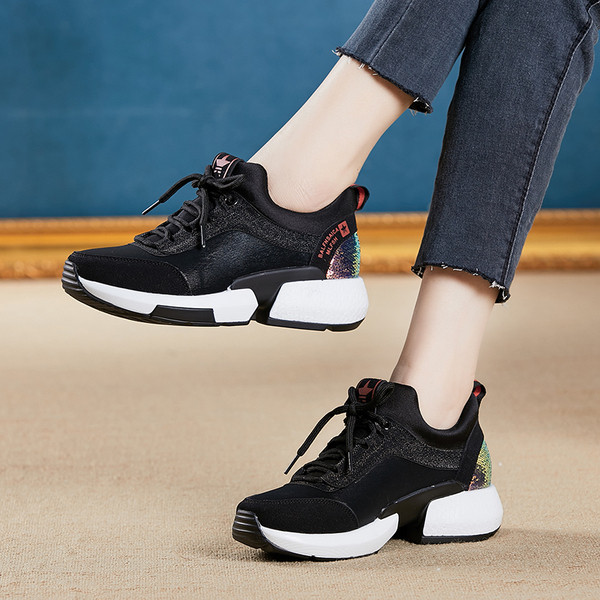 Tenisi casual dama cu sireturi si talpa aspra in doua culori