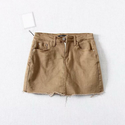 Új modell aktuális női szoknya szakadt motívumokkal fehér, fekete, zöld, kék, szürke és barna színekben