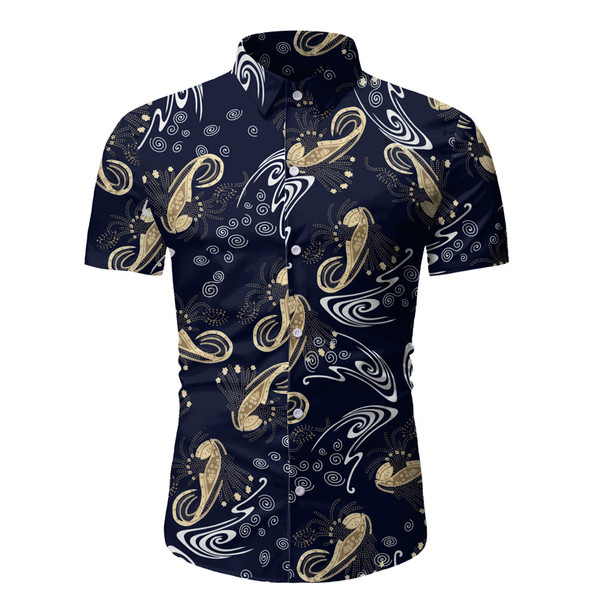 Férfi ing rövid ujjal és klasszikus gallérral