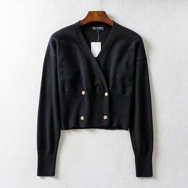 Нов модел актуална дамска жилетка с дълъг ръкав и шпиц деколте