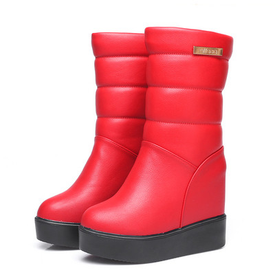 Cizme de dama moderne model uni cu captuseala moale in rosu, negru si maro