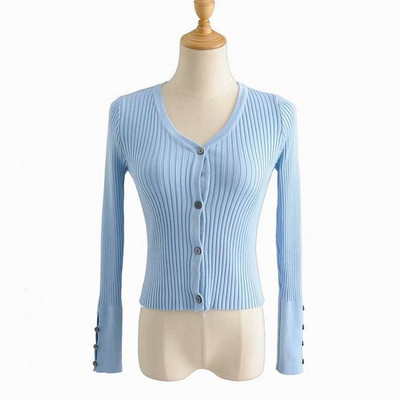 Vesta de dama model model nou cu nasturi si decolteu spitz