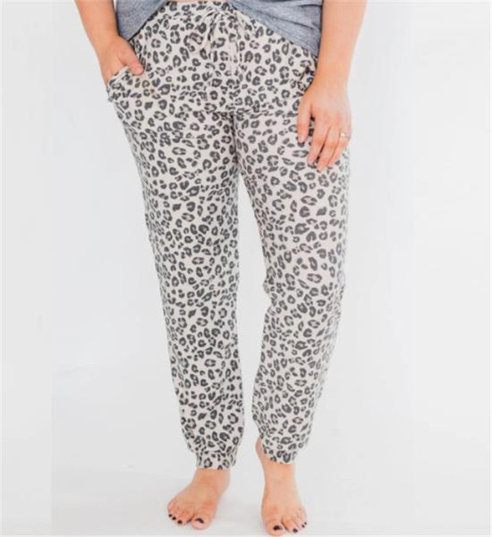 Pantaloni casual dama cu model animal si cravate in trei culori