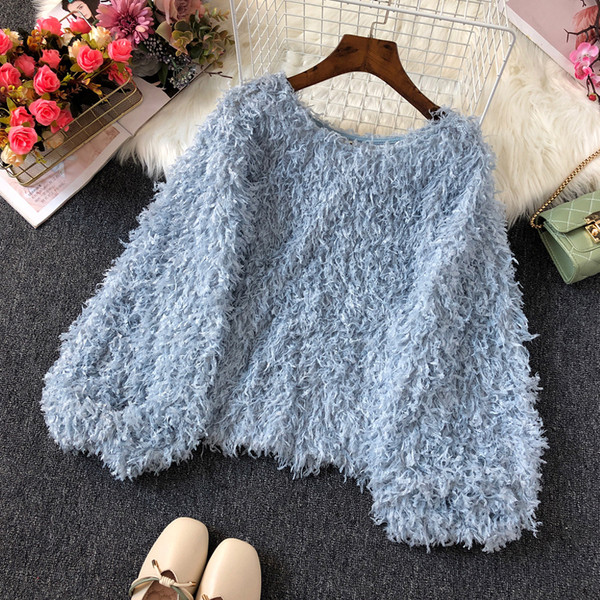 Νέο μοντέλο γυναικείο πουλόβερ O-Neck και μακρύ μανίκι - πολλά χρώματα