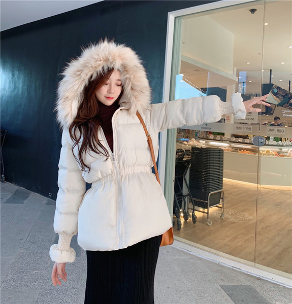 Geaca de iarna de dama cu fermoar si gluga cu puf