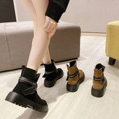 Női alkalmi csizma durva talppal, két színben