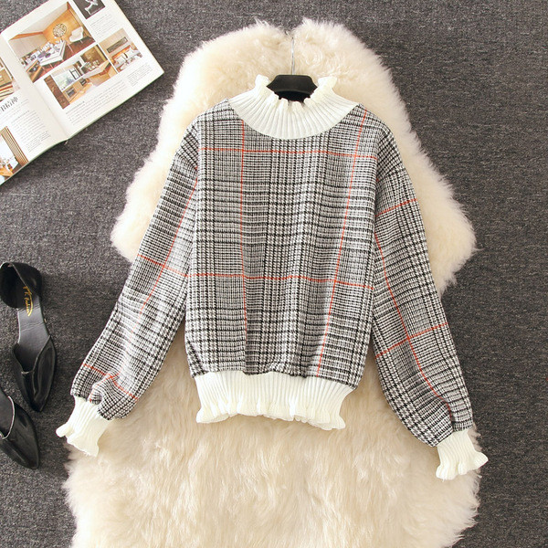 Γυναικείο Casual Career Pullover με υψηλό γιακά και μακριά μανίκια σε δύο χρώματα