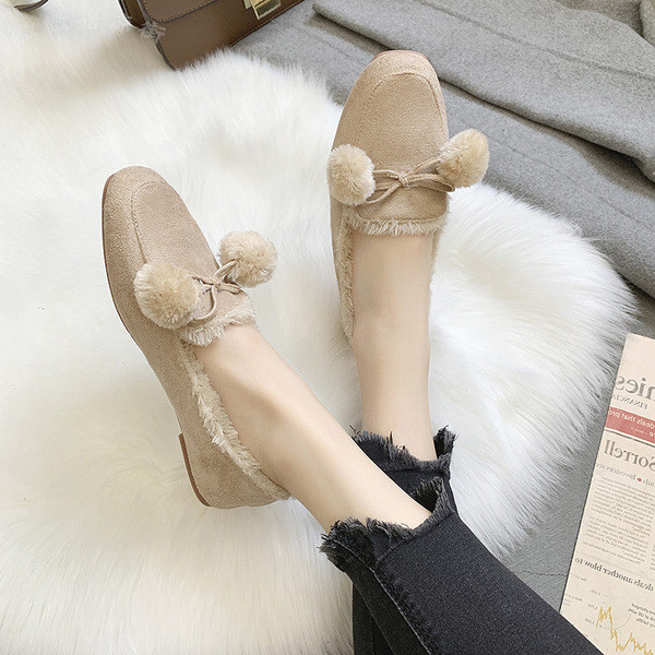 Mocasini casual de dama cu captuseala moale de culoare bej