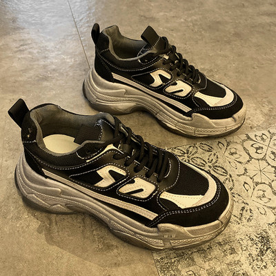 Tenisi casual dama cu talpa aspra in doua culori