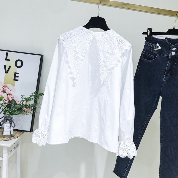 Camasa de dama model nou cu broderie alb