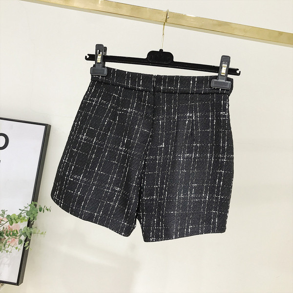 Model nou de pantaloni scurți casual dama cu buzunare in negru