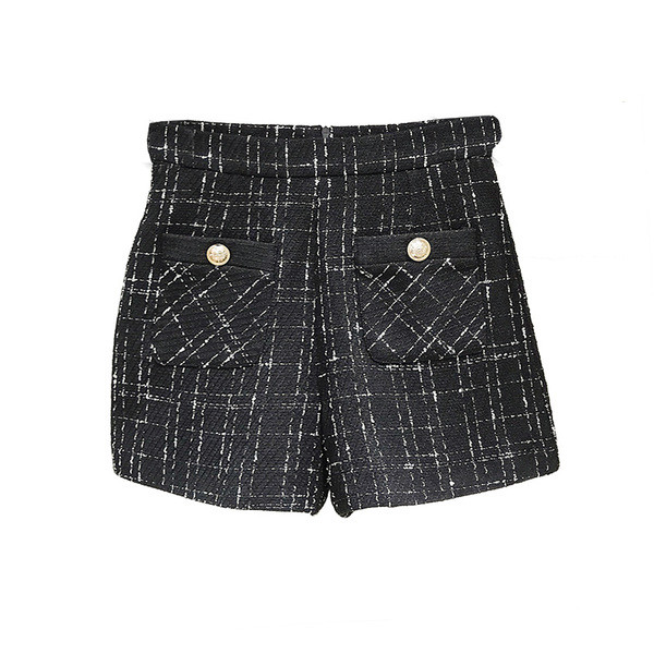 Model nou de pantaloni scurți casual dama cu buzunare in negru