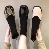 Cizme de dama cu toc gros in trei culori