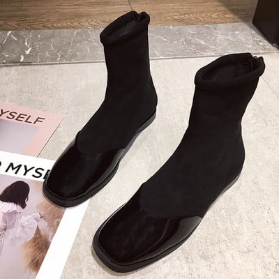 Cizme de dama cu toc gros in trei culori