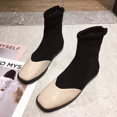 Cizme de dama cu toc gros in trei culori