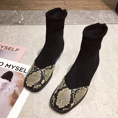 Cizme de dama cu toc gros in trei culori