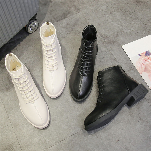 Cizme de dama din piele model casual in negru