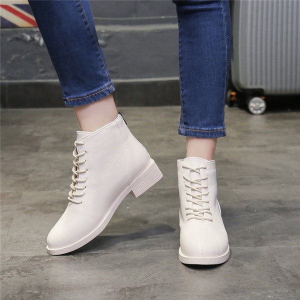 Cizme de dama din piele model casual in negru