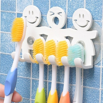Пластмасова поставка за четки за зъби в бял цвят