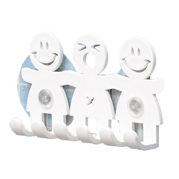 Suport pentru periuță de dinți din plastic de culoare albă