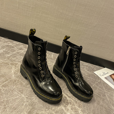 Ghete de dama moderne din piele ecologica in negru si rosu