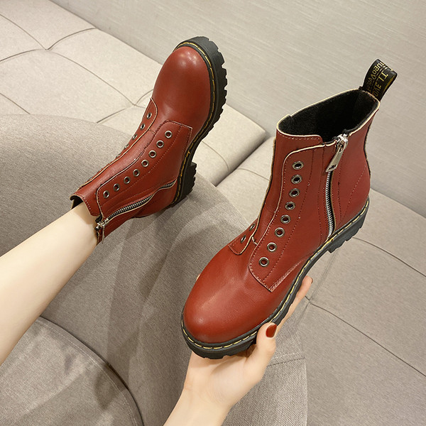 Ghete de dama moderne din piele ecologica in negru si rosu