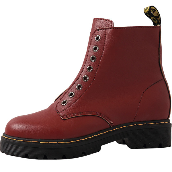 Ghete de dama moderne din piele ecologica in negru si rosu