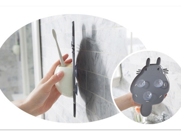 Suport perie din plastic si pasta de dinti in doua culori