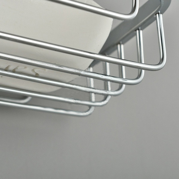 Suport pentru săpun metalic de culoare gri