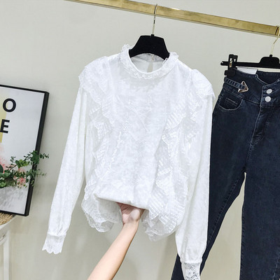 Aktuális női bársony blúz rózsaszín és fehér színben