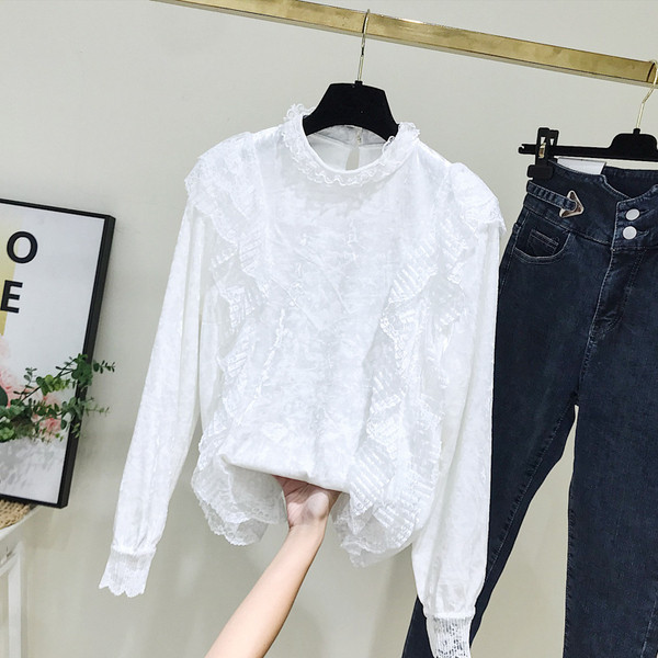 Aktuális női bársony blúz rózsaszín és fehér színben