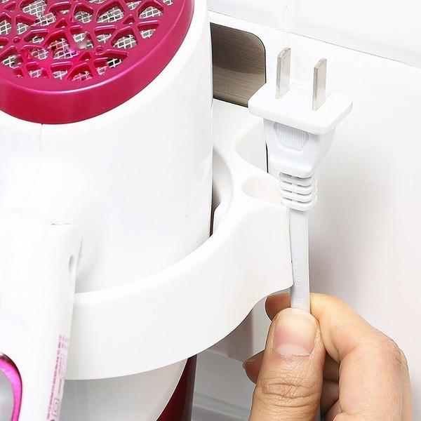 Öntapadó rendszerező, hellyel a hajszárító és a hajvasaló számára, fehér színben