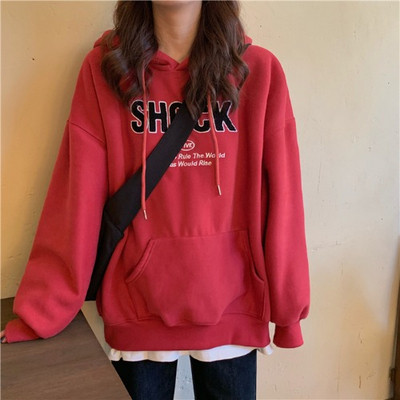 Hanorac sport și de zi cu zi pentru femei, cu glugă și cravate