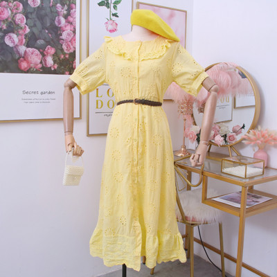 Νέο μοντέλο γυναικείο φόρεμα με κοντά μανίκια και ζώνη σε διάφορα χρώματα