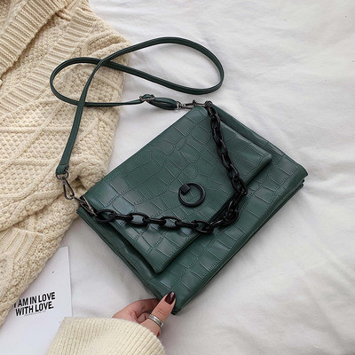 Geanta de dama cu maner lung si lant