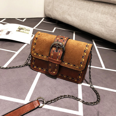 Geanta de dama moderna cu catarama si lant in mai multe culori