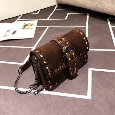 Geanta de dama moderna cu catarama si lant in mai multe culori