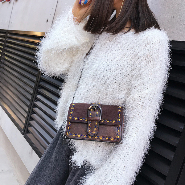 Geanta de dama moderna cu catarama si lant in mai multe culori