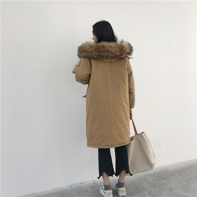 Jachetă lungă casual de damă cu buzunare și puf în patru culori