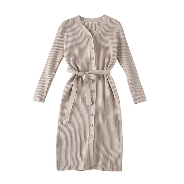 Rochie casual dama cu nasturi si curea – in patru culori