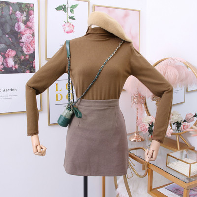 Bluza de dama model nou cu guler polo inalt - mai multe culori